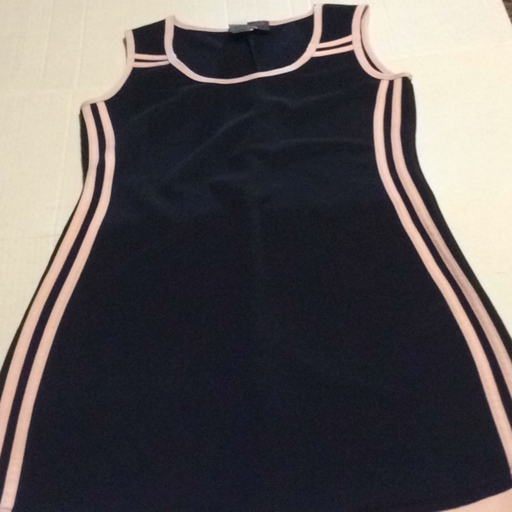 Black Dress with Pink Trim